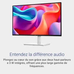 Dell 27 Plus USB-C Écran PC - S2725DC, QHD (2560x1440), 144Hz, IPS, 1ms MPRT, AMD FreeSync, 99% sRGB, Réglage en Hauteur, Haut-p