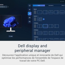 Dell 27 Plus Écran PC - S2725QS, 4K UHD (3840x2160), 120Hz, IPS, 4ms, AMD FreeSync Premium, 99% sRGB, Réglage en Hauteur, Haut-p