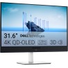 Dell 32 plus écran pc - s3225qc, 4k uhd (3840x2160), 120hz, qd oled, 0.03ms, amd freesync premium pro, hdr true noir 400, dolby 
