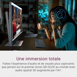 Dell 32 plus écran pc - s3225qc, 4k uhd (3840x2160), 120hz, qd oled, 0.03ms, amd freesync premium pro, hdr true noir 400, dolby 