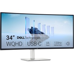 Dell 34 Plus USB-C Écran PC - S3425DW, WQHD (3440x1440), 21:9 Incurvé, 120Hz, VA, 1ms, AMD FreeSync Premium, HDR10, Réglage en H