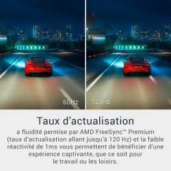Dell 34 Plus USB-C Écran PC - S3425DW, WQHD (3440x1440), 21:9 Incurvé, 120Hz, VA, 1ms, AMD FreeSync Premium, HDR10, Réglage en H