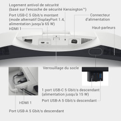 Dell 34 Plus USB-C Écran PC - S3425DW, WQHD (3440x1440), 21:9 Incurvé, 120Hz, VA, 1ms, AMD FreeSync Premium, HDR10, Réglage en H