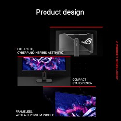 Écran Gaming ASUS ROG Strix OLED XG27ACDMS – 27", QD-OLED 1440p, 280Hz, 0,03ms, G-Sync, 99% DCI-P3, capteur Neo, radiateur perso