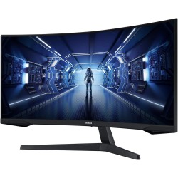 Samsung Ecran PC Odyssey G55T 34'' 165Hz, 1ms, Dalle VA 1000R, UWQHD 3440x1440, 2500:, 250cd/m2, AMD FreeSync Premium, Pied Ajus