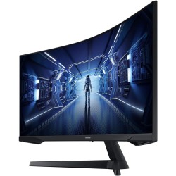 Samsung Ecran PC Odyssey G55T 34'' 165Hz, 1ms, Dalle VA 1000R, UWQHD 3440x1440, 2500:, 250cd/m2, AMD FreeSync Premium, Pied Ajus