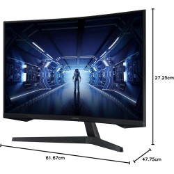 SAMSUNG ODYSSEY G5 27'' Ecran PC Gaming Incurvé 1000R, Dalle VA 27", Résolution WQHD (2560 x 1440), 144 Hz, 1ms, AMD FreeSync, H