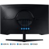 SAMSUNG ODYSSEY G5 27'' Ecran PC Gaming Incurvé 1000R, Dalle VA 27", Résolution WQHD (2560 x 1440), 144 Hz, 1ms, AMD FreeSync, H
