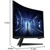 SAMSUNG ODYSSEY G5 27'' Ecran PC Gaming Incurvé 1000R, Dalle VA 27", Résolution WQHD (2560 x 1440), 144 Hz, 1ms, AMD FreeSync, H