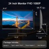 Minifire Écran 24 Pouces FHD, 100Hz, 1ms (OD), Adaptive-Sync, Ports USB-C & HDMI 1.4, Mode Anti-Lumière Bleue, sans Scintillemen