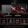 Minifire Gaming Monitor 24 Pouces, 180 Hz, 1ms, Full HD(1920 x 1080) écran sans Cadre, Adpitive Sync, HDMI 1.4 & DP 1.2, 300Nits