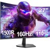 Minifire 27 Pouces Ecran Gamer Incurvé Monitor 160Hz, FHD(1920x1080), 110% sRGB PC Moniteur Gaming 1500R, 1ms GtG, Pied en Métal