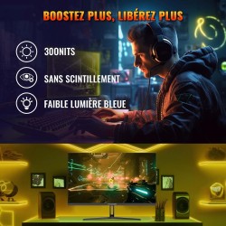 Minifire ecran pc gaming 27 pouce, 200hz, 1ms, adaptivesync, ips rapide, fhd, srgb 120%, 2xhdmi 2.0/1xdp 1.4, bleulightshield, l