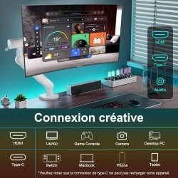 Minifire Écran PC Incurvé 27 Pouces 120Hz - Panneau VA 1500R Full HD (1920 x 1080p), Temps de Réponse MPRT 1ms, sRGB 110%, Filtr
