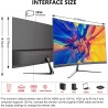 Gawfolk cran24,5 Pouces Moniteur incurvé avec Haut-parleurs intégrés, 3000R 120Hz écran de Jeu PC Full HD 1080P, HDMI 2.0, VGA, 