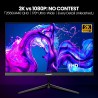 Gawfolk Moniteur de Jeu 27 Pouces QHD, écran PC IPS 2K 120Hz, 2560×1440P, FreeSync, HDMI, DisplayPort, VESA 75 * 75mm, Noir