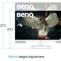 BenQ EW2790U 4K Écran, 27", 3840x1260, P3 98%, Technologie AI Contrast Exclusive, Haut-parleurs 2.1 intégrés avec Caisson de Bas