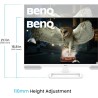 BenQ EW2790U 4K Écran, 27", 3840x1260, P3 98%, Technologie AI Contrast Exclusive, Haut-parleurs 2.1 intégrés avec Caisson de Bas