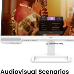 BenQ EW2790U 4K Écran, 27", 3840x1260, P3 98%, Technologie AI Contrast Exclusive, Haut-parleurs 2.1 intégrés avec Caisson de Bas