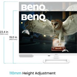 BenQ EW3290U 4K Écran, 32", 3840x1260, P3 98%, Technologie AI Contrast Exclusive, Haut-parleurs 2.1 intégrés avec Caisson de Bas