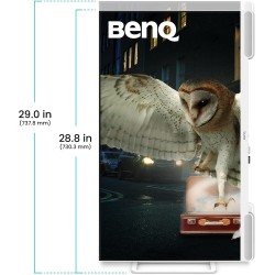 BenQ EW3290U 4K Écran, 32", 3840x1260, P3 98%, Technologie AI Contrast Exclusive, Haut-parleurs 2.1 intégrés avec Caisson de Bas