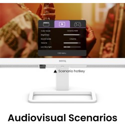 BenQ EW3290U 4K Écran, 32", 3840x1260, P3 98%, Technologie AI Contrast Exclusive, Haut-parleurs 2.1 intégrés avec Caisson de Bas