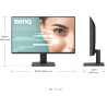 Benq moniteur gw2491e 23.8" 1080p fhd, 100 hz, ips, eye-care, hdmi, display port, bordure ultra fine, certifié tuv, flicker-free