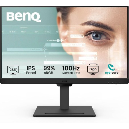 Benq gw2490t moniteur de bureau à domicile 23,8 pouces ips 1080p, 100 hz,design ergonomique, srgb 99%, vesa, hdmi, dp, b.i., low