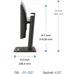 Benq gw2490t moniteur de bureau à domicile 23,8 pouces ips 1080p, 100 hz,design ergonomique, srgb 99%, vesa, hdmi, dp, b.i., low