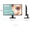 Benq moniteur gw2791e 27" 1080p fhd, 100 hz, ips, eye-care, hdmi, displayport, bordure ultra fine, certifié tuv, flicker-free, l