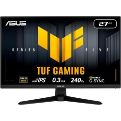 Moniteur Gaming ASUS TUF VG279QM5A – 27", Full HD, Fast-IPS, 240Hz, 0,3ms, G-Sync, FreeSync Premium, ELMB Sync, 99% sRGB, Displa