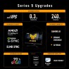 Moniteur Gaming ASUS TUF VG279QM5A – 27", Full HD, Fast-IPS, 240Hz, 0,3ms, G-Sync, FreeSync Premium, ELMB Sync, 99% sRGB, Displa