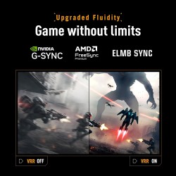 Moniteur Gaming ASUS TUF VG279QM5A – 27", Full HD, Fast-IPS, 240Hz, 0,3ms, G-Sync, FreeSync Premium, ELMB Sync, 99% sRGB, Displa