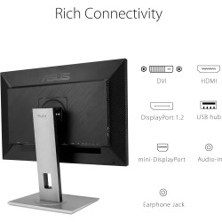ASUS ProArt PA278QV Moniteur professionnel (pour l'édition d'images, WQHD, 100 % sRGB, 75 Hz, HDMI, DisplayPort, USB 3.0, ergono