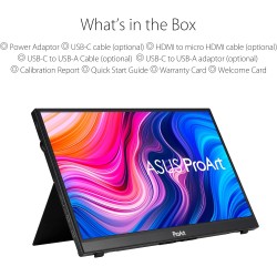 ASUS ProArt PA148CTV - Ecran PC portable et tactile 14" Full HD - Dalle IPS - 1920x1080 - 300cd/m² - 2x USB-C et Micro-HDMI - 10