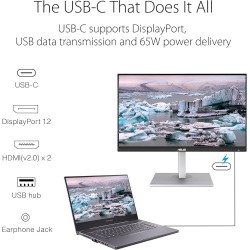 ASUS PA279CV, Noir / Aluminium brossé, 27" 4K USB-C