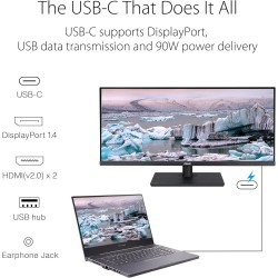 ASUS ProArt PA348CGV - Ecran PC 34'' UWQHD - Dalle IPS - 120Hz - 2 ms - 3440x1440-300cd/m² - Display Port, 2X HDMI, 1xUSB-C 90W 
