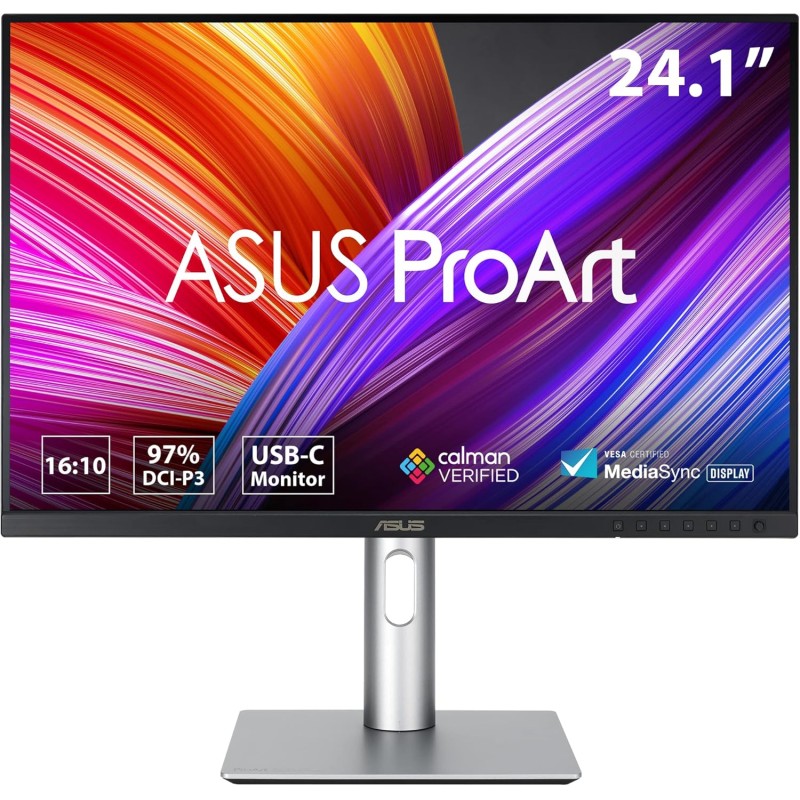 ASUS ProArt PA248CRV – Moniteur professionnel 24,1", IPS, 16:10, WUXGA (1920 x 1200), 97 % DCI-P3, Précision des couleurs ΔE  2,