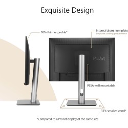 ASUS ProArt PA248CRV – Moniteur professionnel 24,1", IPS, 16:10, WUXGA (1920 x 1200), 97 % DCI-P3, Précision des couleurs ΔE  2,