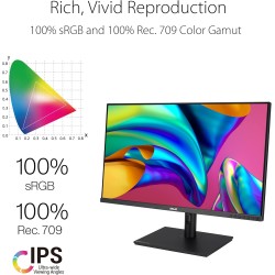 ASUS ProArt PA328QV - Ecran PC 32'' WQHD - Dalle IPS - 2560x1440-400cd/m² - Display Port, 2X HDMI, 4X USB 3.2-100% sRGB - 100% R