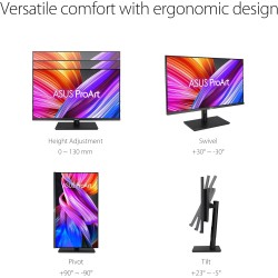 ASUS ProArt PA328QV - Ecran PC 32'' WQHD - Dalle IPS - 2560x1440-400cd/m² - Display Port, 2X HDMI, 4X USB 3.2-100% sRGB - 100% R
