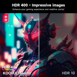 KOORUI Ecran PC Gamer 200Hz, Ecran Gaming 24 Pouces, Fast IPS, HDR 400, Adaptive Sync, FHD 1080P, 1ms, VESA 75x75mm, HDMI 2.0 & 