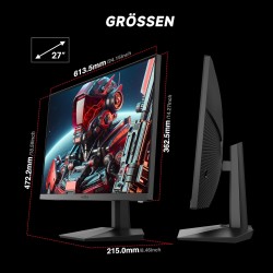 KOORUI 27 Pouces ecran pc Gamer, 200Hz 1ms Fast IPS, FHD Moniteur Adaptive Sync, Montage VESA 75 x 75 mm Possible, Inclinaison r