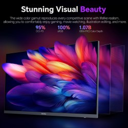KOORUI Ecran Gaming 27 Pouces, Ecran PC Gamer 200Hz, Fast IPS, HDR 400, Adaptive Sync, QHD 1440P, 1ms, VESA 75x75mm, HDMI 2.0 & 