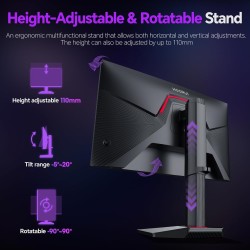 KOORUI Ecran Gaming 27 Pouces, Ecran PC Gamer 200Hz, Fast IPS, HDR 400, Adaptive Sync, QHD 1440P, 1ms, VESA 75x75mm, HDMI 2.0 & 