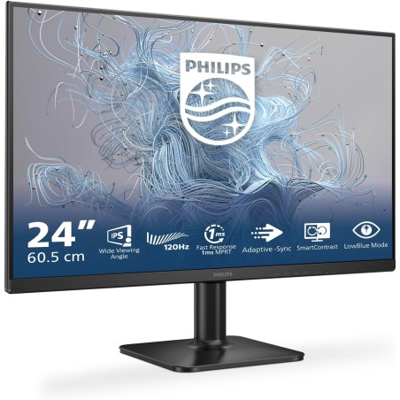 Philips 24E1N1100 - Moniteur Full HD 24 Pouces, 120 Hz, synchronisation adaptative. (1920x1080, 1x D-Sub, 1x HDMI 1.4) Noir