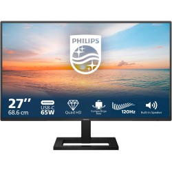 Philips 27E1N1600AE - Moniteur QHD 27 Pouces, Haut-Parleur, réglable en Hauteur (2560x1440, 100Hz, HDMI 1.4, USB-C (65W PD), Hub