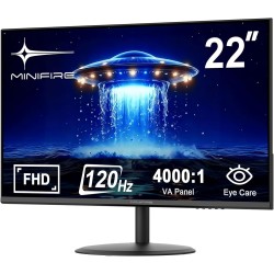 Minifire Écran PC 22 Pouces FHD (1920 x 1080), 120Hz, 107% sRGB, Mode Faible lumière Bleue, Angle de Vision de 178°, Design de M