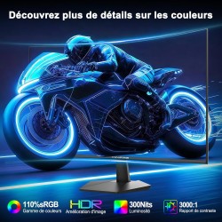 Minifire Écran PC Gaming Incurvé 24 Pouces 160Hz - FHD 1920x1080, 16:9 VA Panel 1500R, 1ms MPRT, 110% sRGB, Adaptive Sync, Eye-C