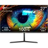Minifire écran 27 pouces pc moniteur, 100hz, fhd (1920 x 1080), srgb 110%, hdmi 1.4, usb-c, anti-bleulight, vesa 100x100mm(câble